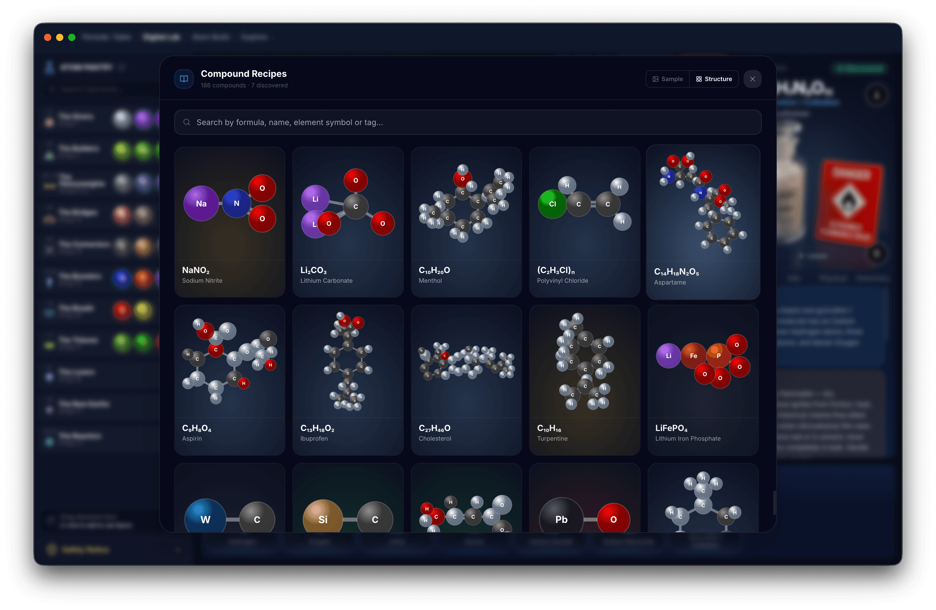 Explore molecular structures in Digital Lab